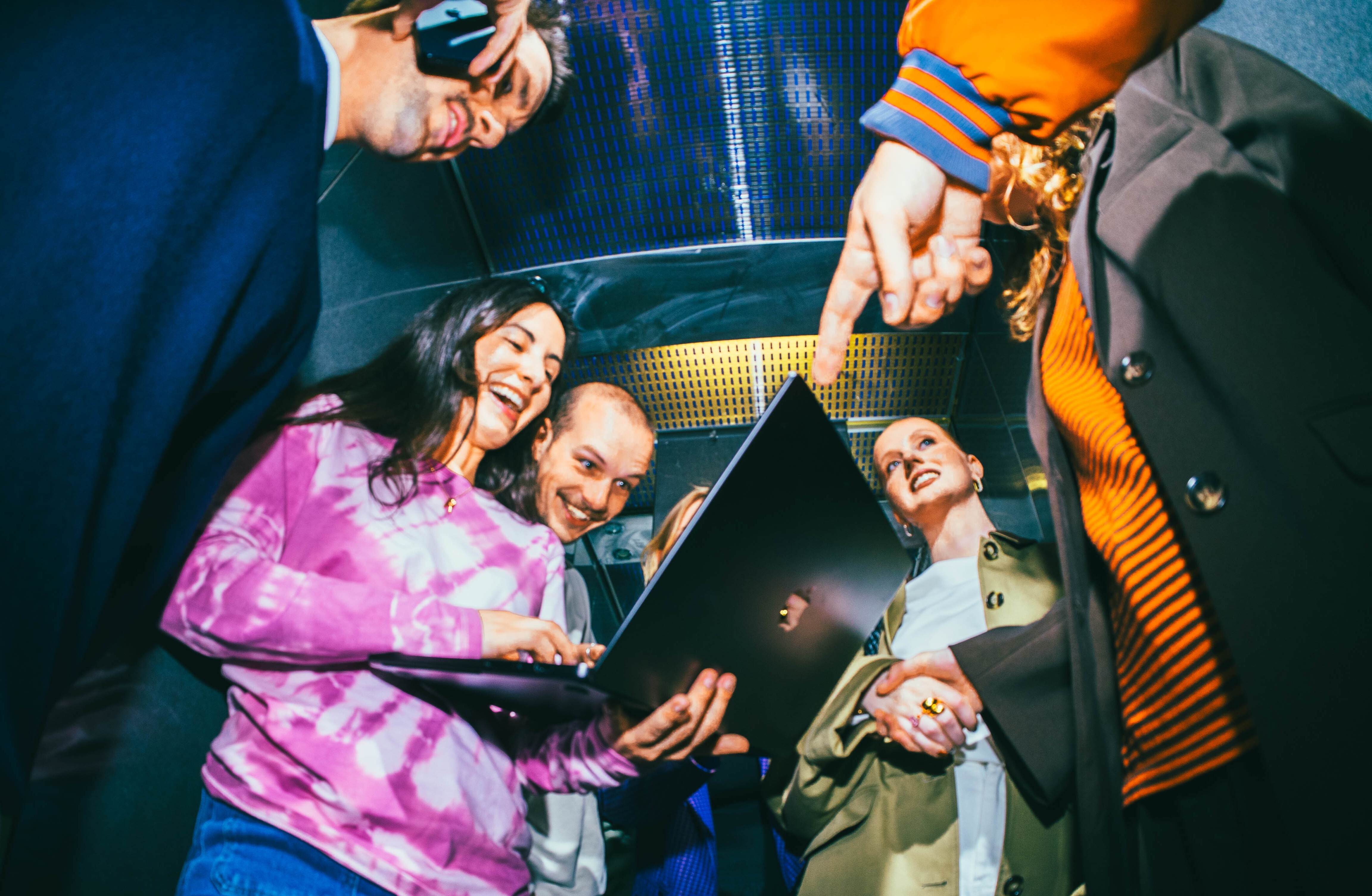 Young talent in an elevator